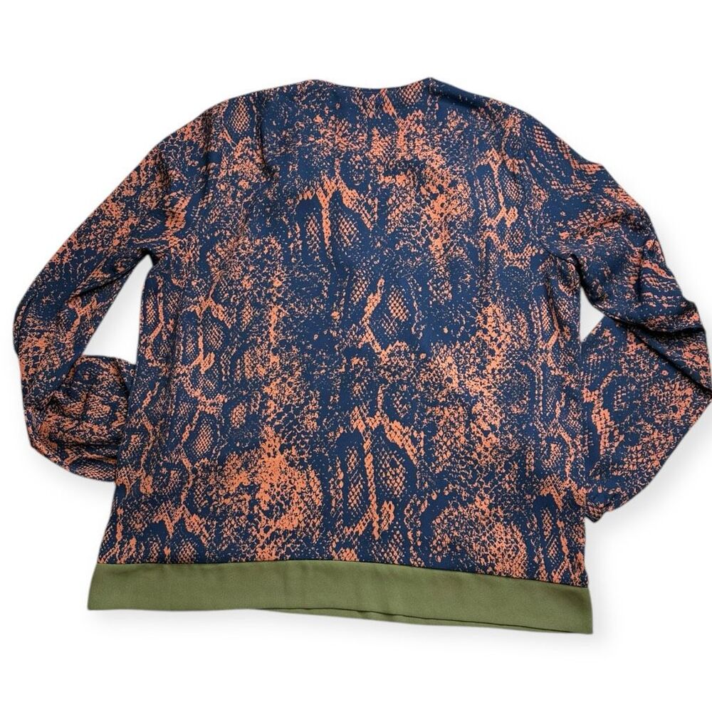 CABI Women’s Blue Orange Python Print Border Wrap… - image 4